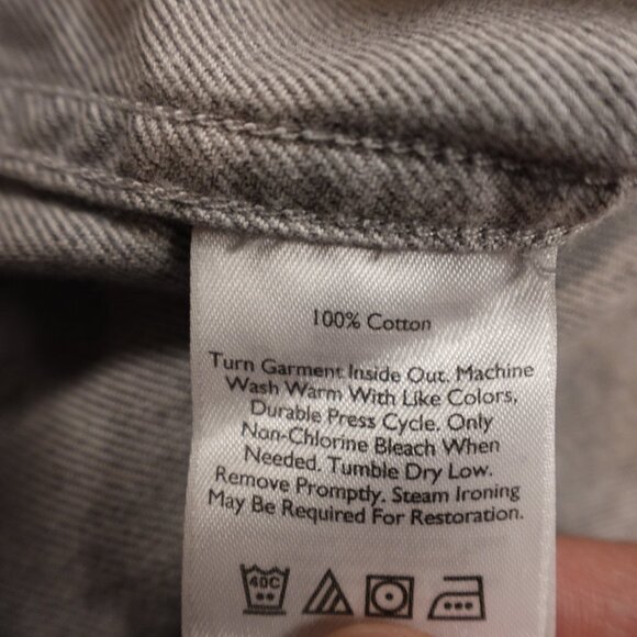 Eddie Bauer Classic Fit Button-Down Shirt Men’s Medium Gray Cotton Casual - Picture 11 of 12